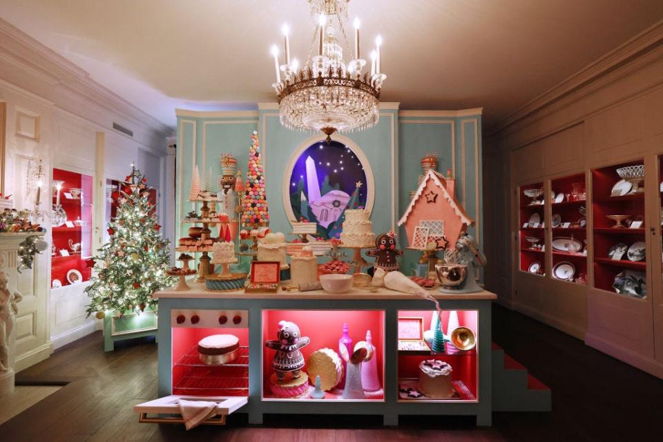 The China Room of the White House decorated for Christmas in 2023