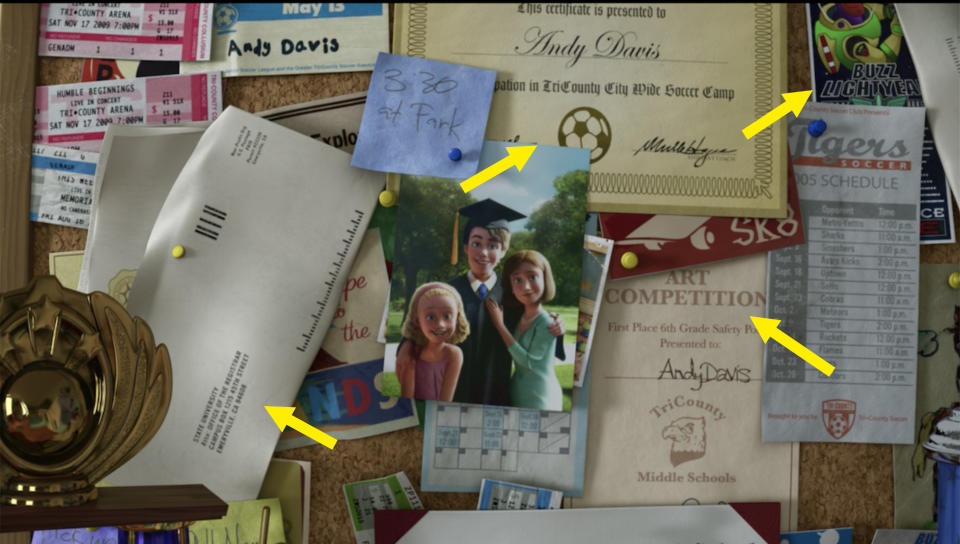 Andy's crowded bulletin board