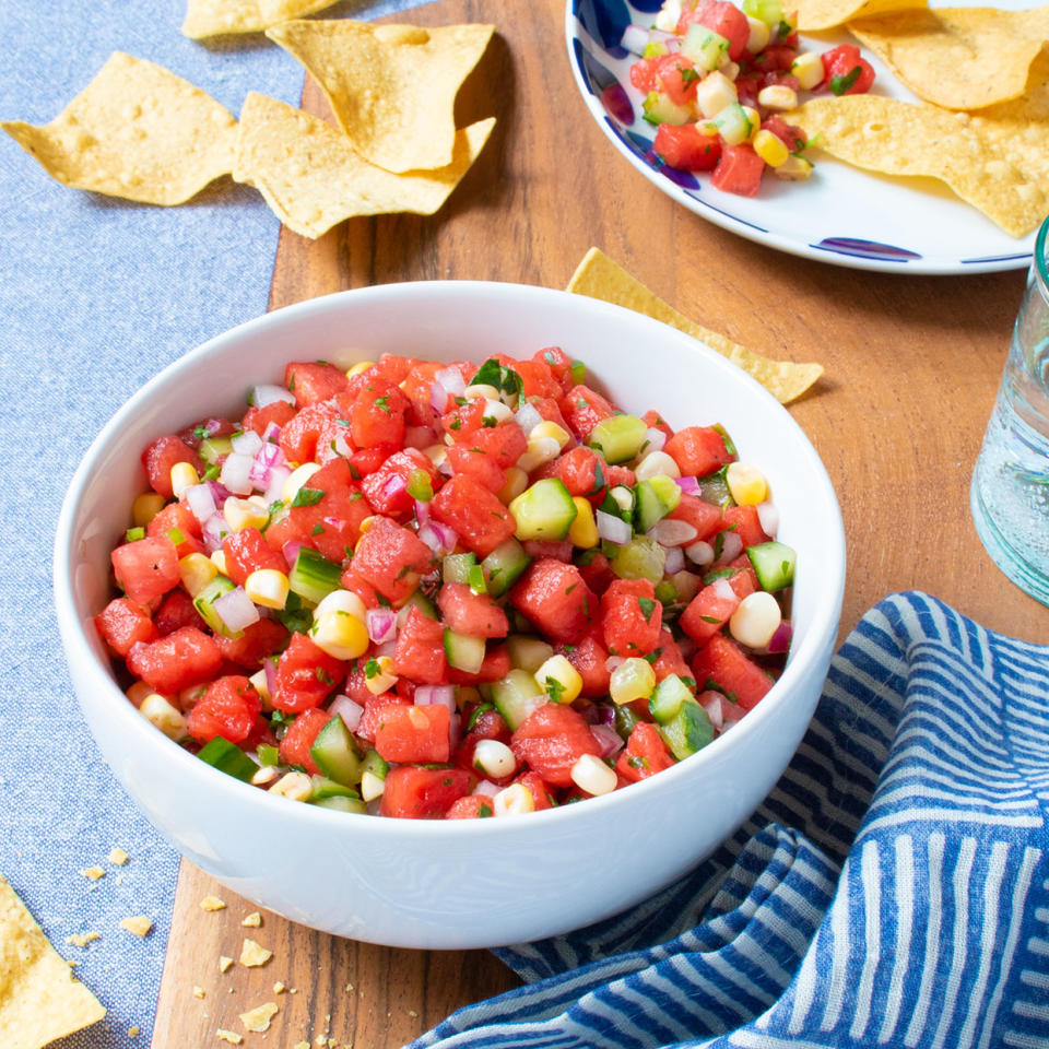 Watermelon, Cucumber & Corn Salsa