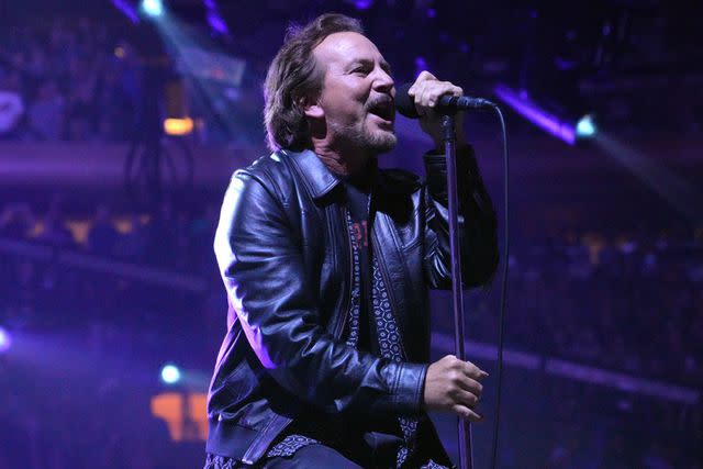 <p>Kevin Mazur/Getty</p> Eddie Vedder at Madison Square Garden in New York City in September 2022