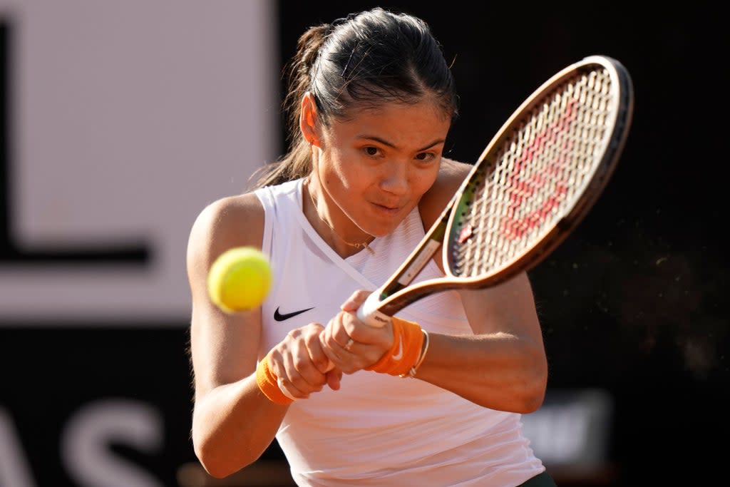 Emma Raducanu has found her feet quickly on clay (Andrew Medichini/AP) (AP)