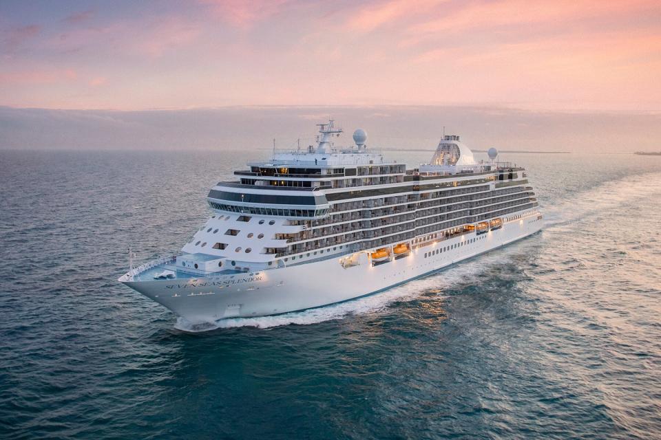 The Seven Seas Splendor by Regent Seven Seas Cruises out at sea