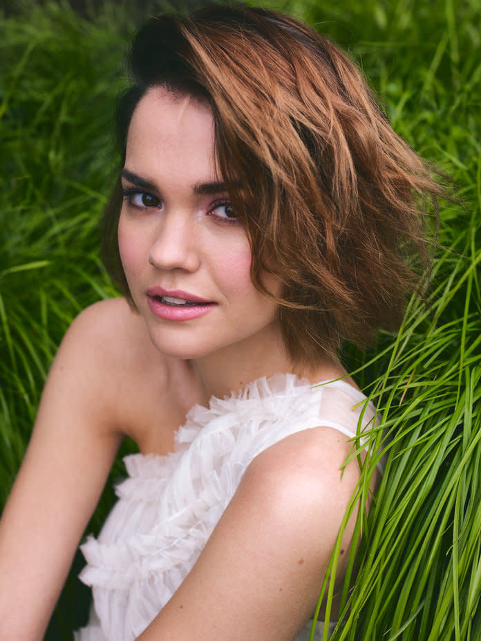 <p>Maia Mitchell in a Maggie Marilyn dress. Photo by Eric T. White.</p>