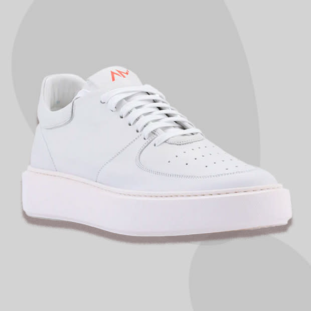 <p>Courtesy of Ace MArks</p><p>For guys seeking a more substantial white sneaker for travel, consider the Ace Marks Kody. Impressively designed to lay flat in a carry-on suitcase, the Kody is the answer to conserving packing space when traveling light but wanting to bring cool shoes.</p><p>Made from Vento leather and ultralight rubber, this white sneaker could be the only pair needed for an entire weekend for work or play. It’s available in five colors and looks great with <a href="https://www.mensjournal.com/style/best-khaki-pants-men" rel="nofollow noopener" target="_blank" data-ylk="slk:men’s khaki pants;elm:context_link;itc:0" class="link ">men’s khaki pants</a>, jeans, and even shorts. </p><p>[$235; <a href="https://go.skimresources.com?id=106246X1712071&xs=1&xcust=mj-bestwhitesneakers-amastracci-080723-update&url=https%3A%2F%2Fwww.acemarks.com%2Fcollections%2Fthe-kody-travel-dress-sneaker%2Fproducts%2Fkody-travel-sneaker-in-ice-white-leather" rel="nofollow noopener" target="_blank" data-ylk="slk:acemarks.com;elm:context_link;itc:0" class="link ">acemarks.com</a>]</p>