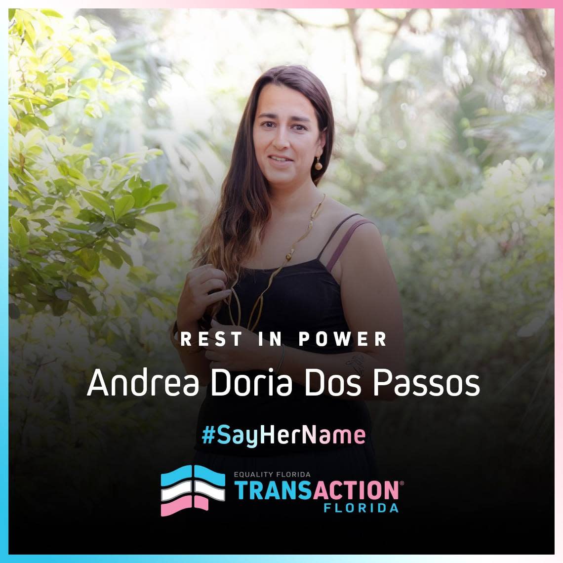 A photo of Andrea Doria Dos Passos, who was killed in Miami Beach on Tuesday.