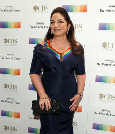 Kennedy Center Honoree singer Gloria Estefan arrives for the Kennedy Center Honors in Washington, U.S., December 3, 2017. REUTERS/Joshua Roberts