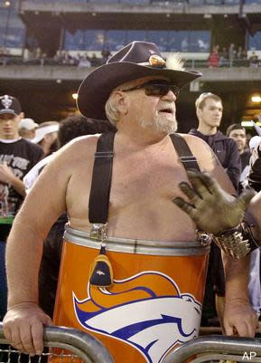 The Barrel Man  Broncos fans, Denver broncos, Broncos