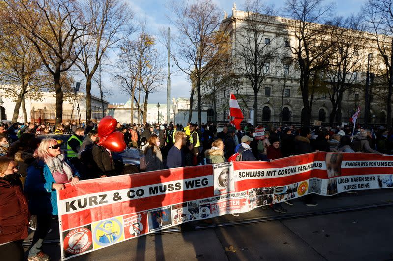 Protest against COVID-19 measures in Vienna