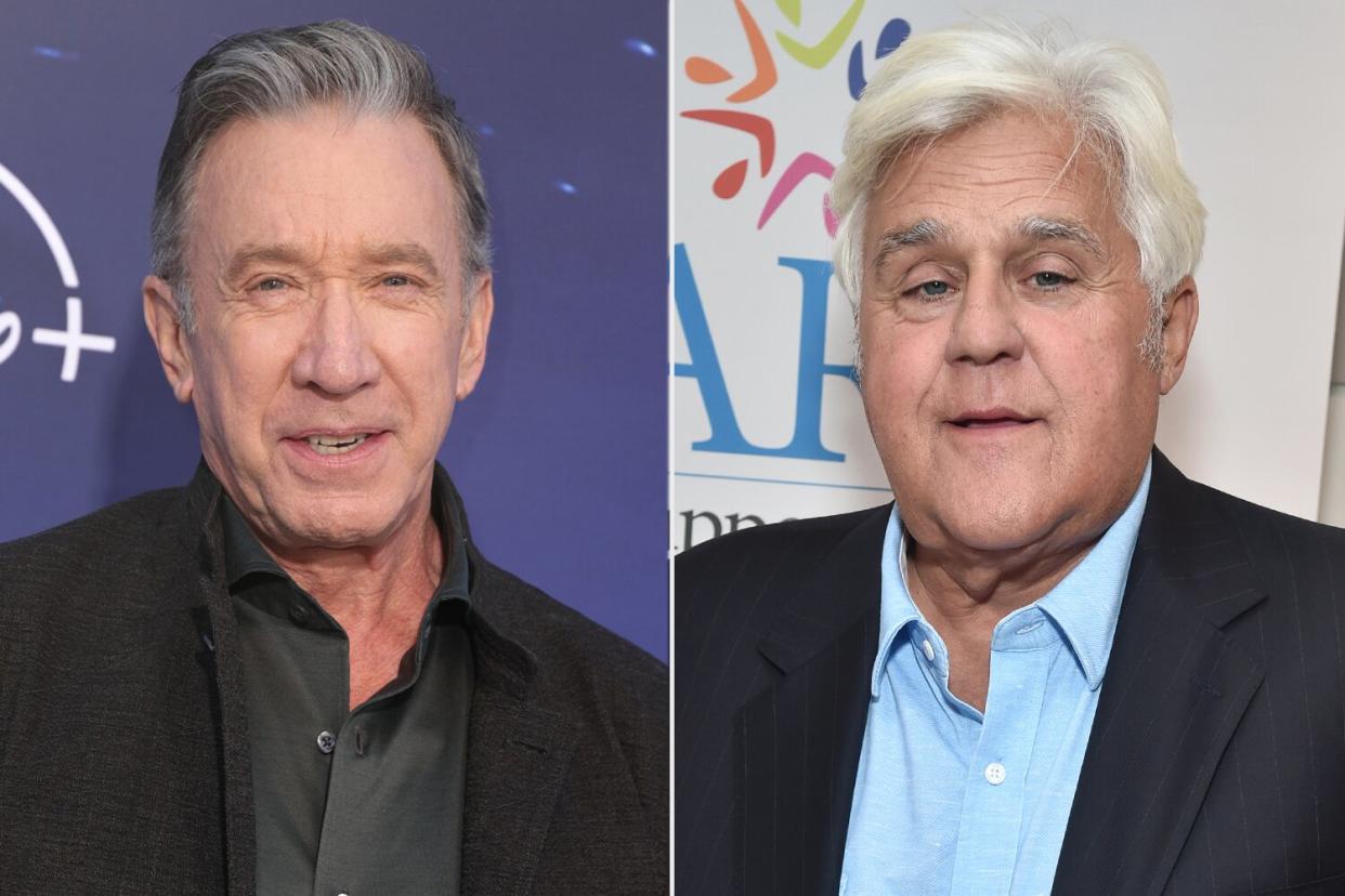 Tim Allen attends the Disney+ Original Series "The Santa Clauses" Premiere; Jay Leno attends "May Contain Nuts! A Night Of Comedy" Benefiting WeSPARK Cancer Support Center