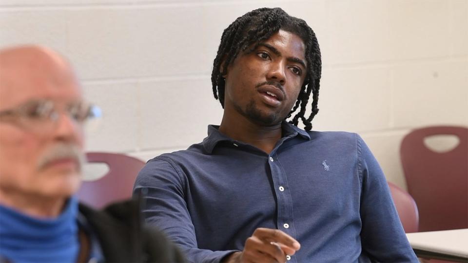 Cedric Humphrey, of Harrisburg, said that he was looking for a candidate who Is 'strong enough to say what's right even if it will cost them an election, some future endorsement or some investment' during the small group discussions during a candidates' forum in Harrisburg March 25, 2024.