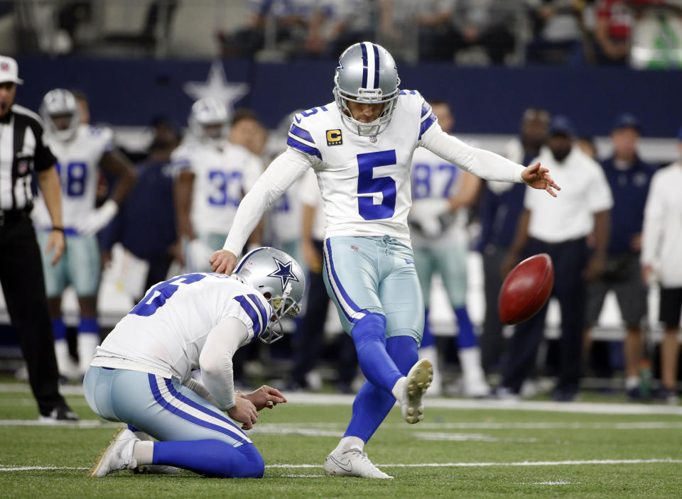 The Minnesota Vikings are reportedly signing kicker Dan Bailey, who was surprisingly cut by the Cowboys earlier this month. (AP)