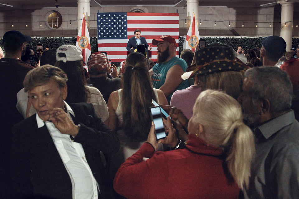 DeSantis rallied supporters in Miami on Nov. 7 before cruising to victory<span class="copyright">Andres Kudacki for TIME</span>