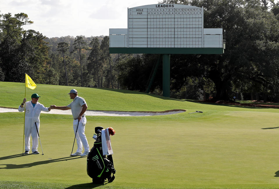 Bryson DeChambeau is the favorite at Augusta this week. (Photo by Jamie Squire/Getty Images)