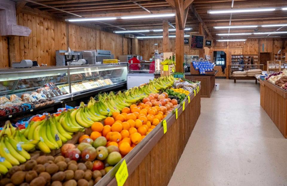 The deli counter and a portion of the produce section at that the new Sowers Market at 670 Tyrone Pike in Philipsburg.