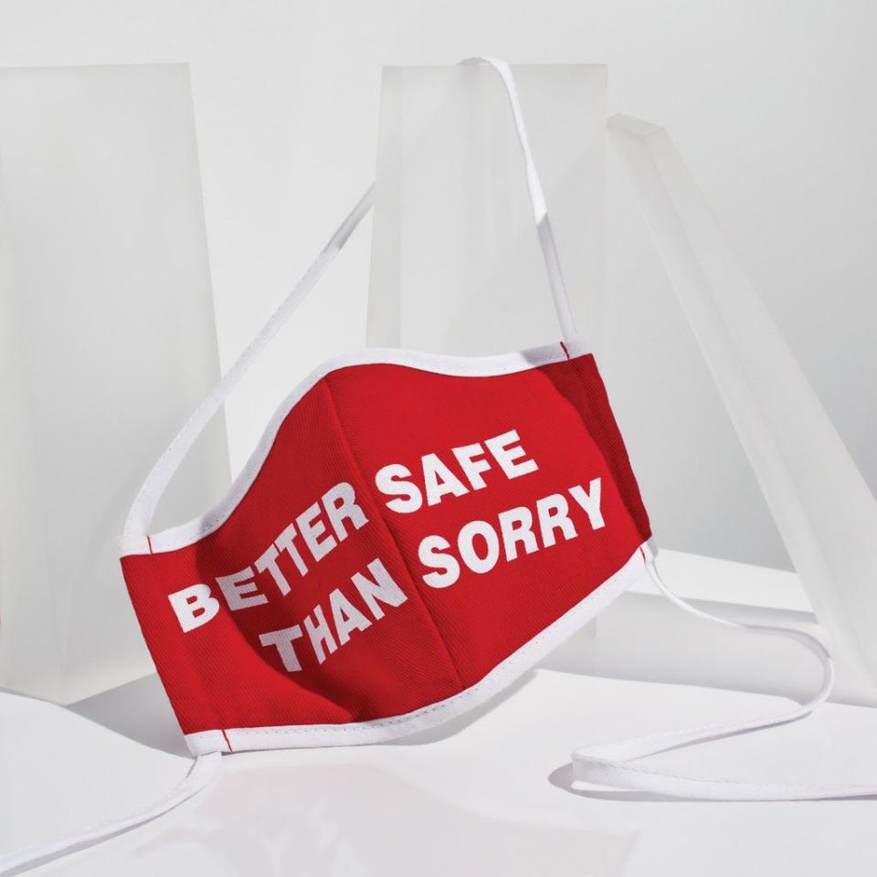 21) Barbara Kruger "Untitled (Better Safe Than Sorry)" Mask