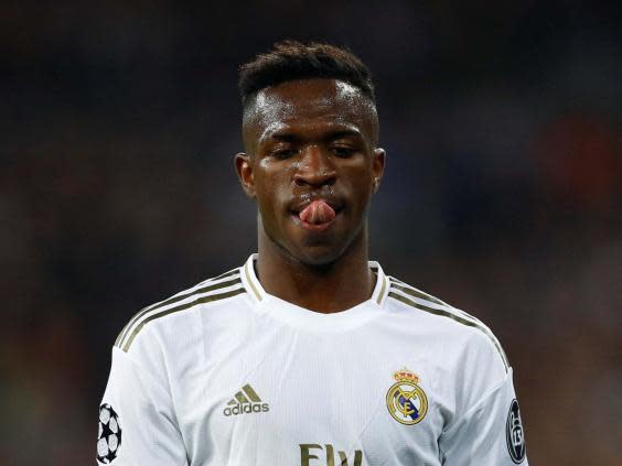 Vinicius Jr was annoyed by the refereeing in Real Madrid vs Man City (REUTERS)