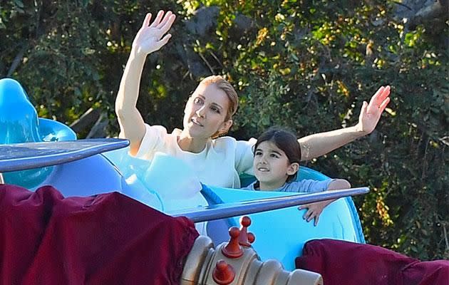 Celine is staying strong for the kids. Photo: Splash News