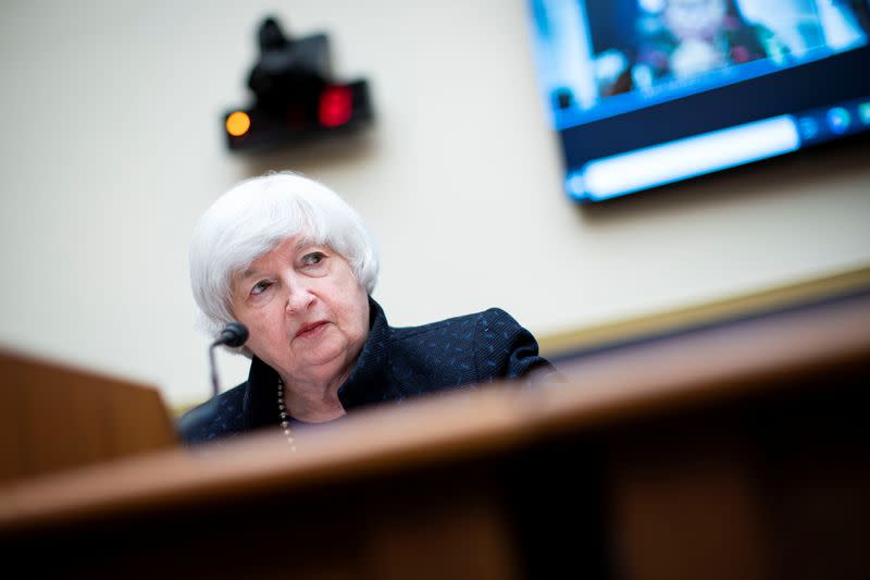 Treasury Secretary Yellen and Federal Reserve Chairman Powell testify during the House Financial Services Committee hearing in Washington