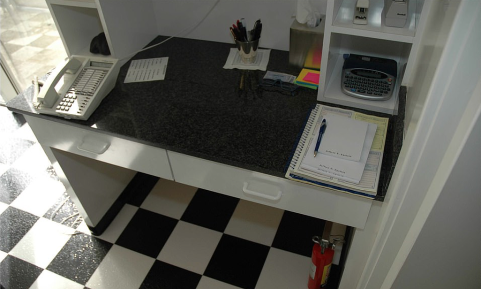 A desk in Epstein’s Palm Beach property (US District Attorney’s Office)