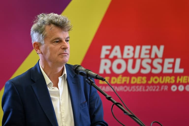 Le candidat communiste à la présidentielle, Fabien Roussel, à Paris le 14 avril 2022 - EMMANUEL DUNAND  © 2019 AFP
