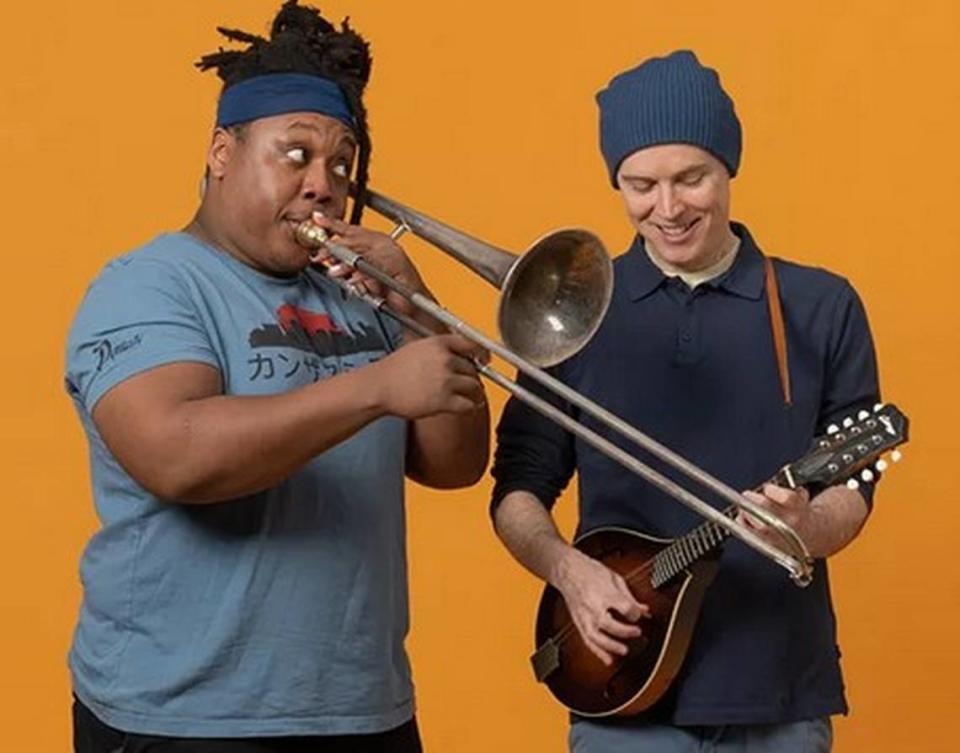 Kadesh Flow and Dinosaur O’Dell will team up for the MTC Kids Jam on Jan. 6 at Polsky Theatre.