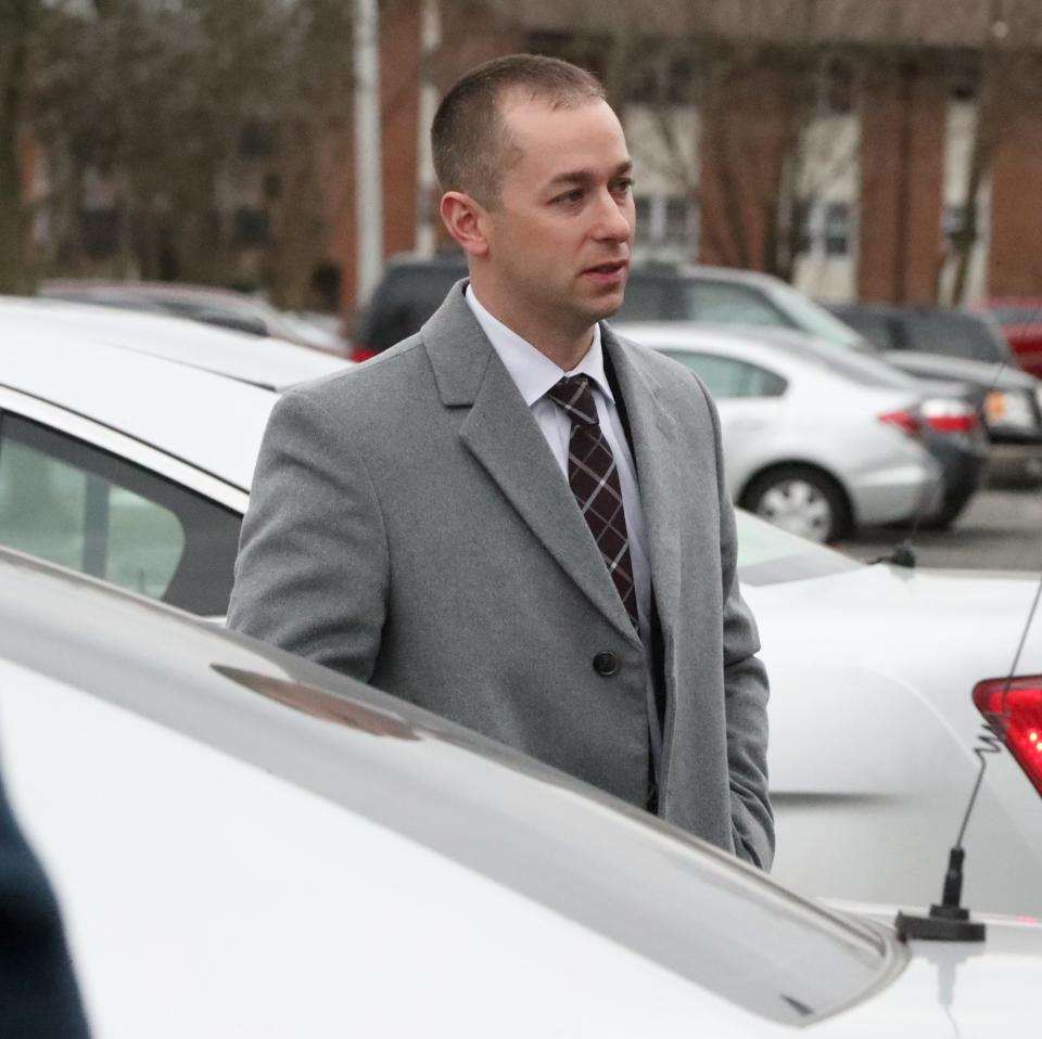 New York State Police Investigator Michael Corletta at Greenway Terrace in Middletown Feb. 17, 2022.