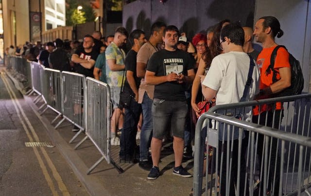 The Egg nightclub queue in London