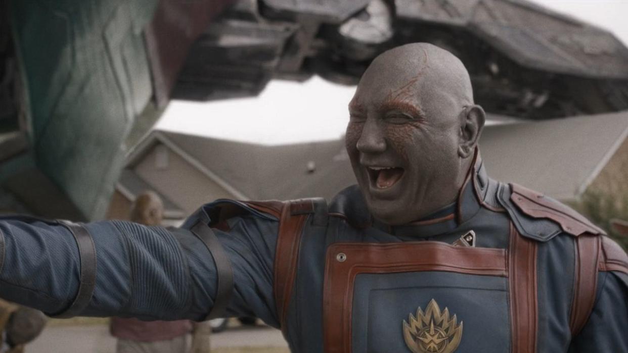  Drax laughing. 