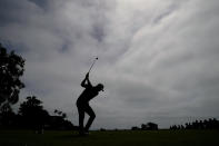 Matthew Wolff plays his shot from the 11th tee during the third round of the U.S. Open Golf Championship, Saturday, June 19, 2021, at Torrey Pines Golf Course in San Diego. (AP Photo/Jae C. Hong)