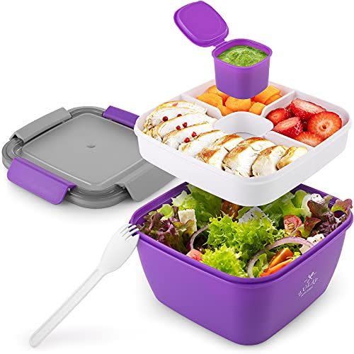 17) Zulay Kitchen 52oz Salad Container For Lunch