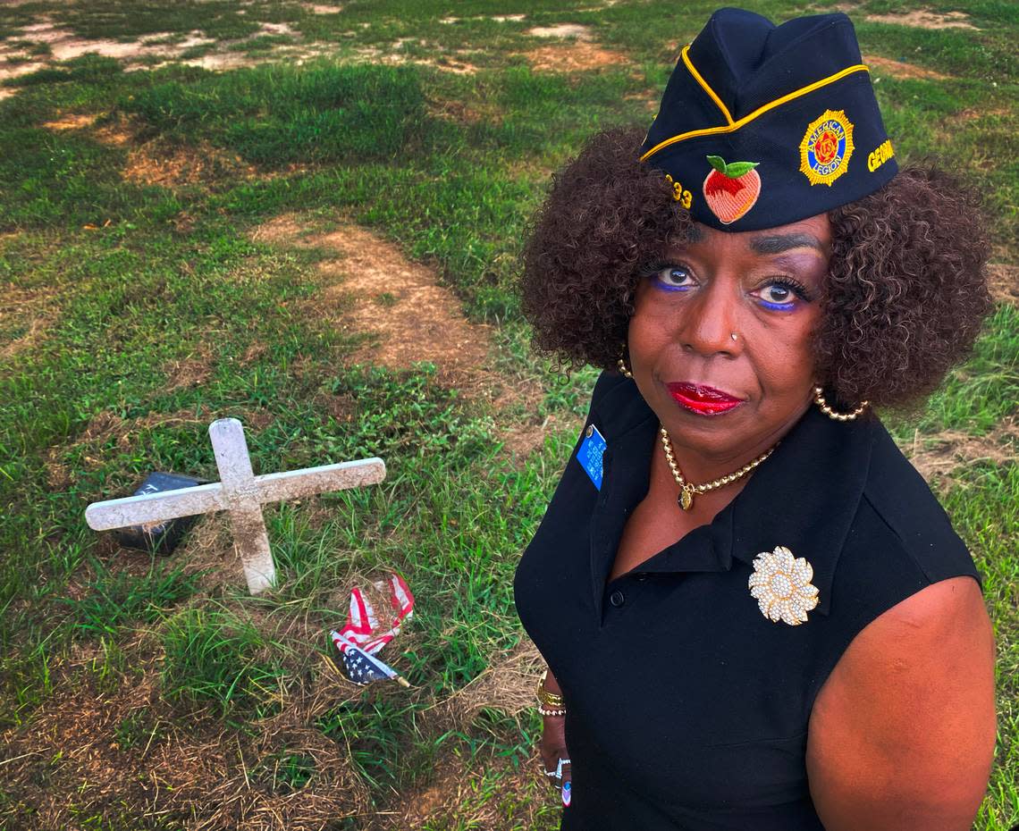 Patricia Liddell, a retired U.S. Army master sergeant, is part of American Legion Post 333 and is the Veterans Service Officer for Alabama and Georgia and helps arrange funeral services for indigent and homeless veterans. 08/11/2023