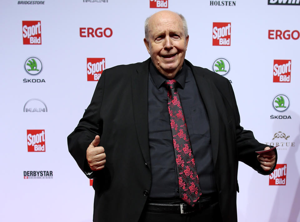 HAMBURG, GERMANY - AUGUST 19: Reiner Calmund attends the Sport Bild Award 2019 at the Fischauktionshalle on August 19, 2019 in Hamburg, Germany. (Photo by Cathrin Mueller/Bongarts/Getty Images)