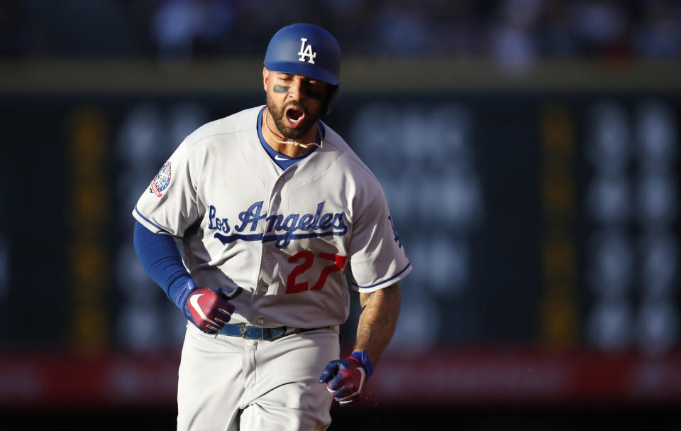 Matt Kemp is third among National League outfielders in the early All-Star Game voting. (AP)