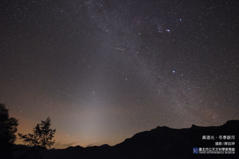 ▲除了月掩金星外，3月21日「春分」前後一個月左右是觀賞「黃道光」的好時機。（圖／台北市立天文館提供）