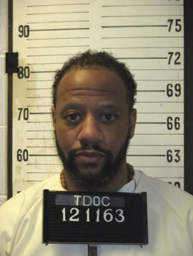 This photo provided by Tennessee Department of Correction shows Pervis Payne. Payne, an inmate scheduled to be executed in December 2020 is asking a Shelby County court to order DNA testing of the evidence in his case. Payne has always maintained he is innocent in the 1987 stabbing deaths of Charisse Christopher and her 2-year-old daughter. DNA evidence in the case has never been tested. (Tennessee Department of Correction via AP)