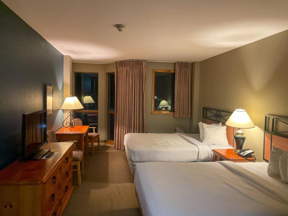 A view of the author's room at the Winter Park Mountain Lodge.