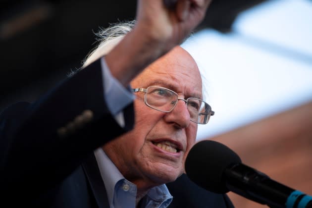 Bernie Sanders Campaigns For Democratic Candidates In Michigan Ahead Of Primary - Credit: (Photo by Bill Pugliano/Getty Images)
