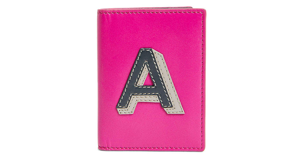 John Lewis & Partners Leather Alphabet Card Holder