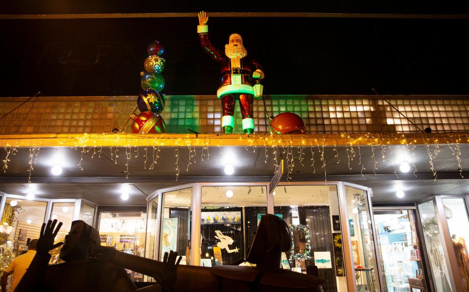 A Christmas display at Franklin Shops in downtown Fort Myers on Thursday, Nov. 16, 2023. It is part of the Holiday House of Fort Myers Christmas Stroll. It is sponsored and built by the Fort Myers Woman's Community Club.