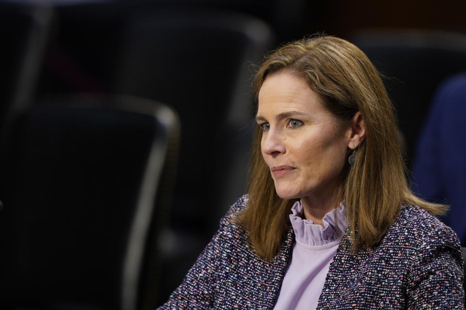 Supreme Court nominee Amy Coney Barrett could well be the fifth vote to provide Donald Trump with an opening to throw out ballots in Pennsylvania and make it harder for state courts to expand voting rights. (Photo: ASSOCIATED PRESS)