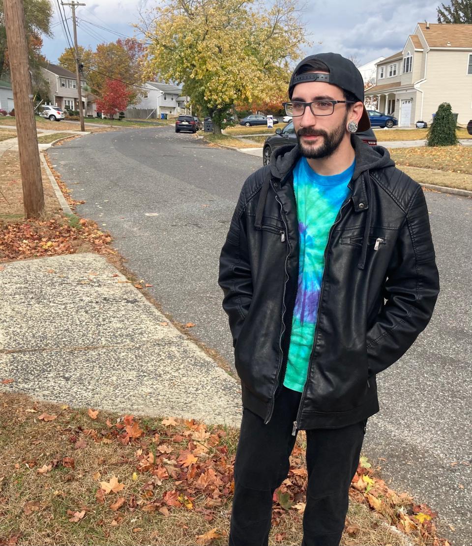 Mullen on his street in in Glassboro where his car was parked. “Every day I wake up I try to do the next right thing for the right reason. Things usually tend to work out. I know, my car just got stolen and all these bad things, but I just try to roll with the punches, you know what I mean?" he said.