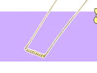 Gold Mama necklace on purple background