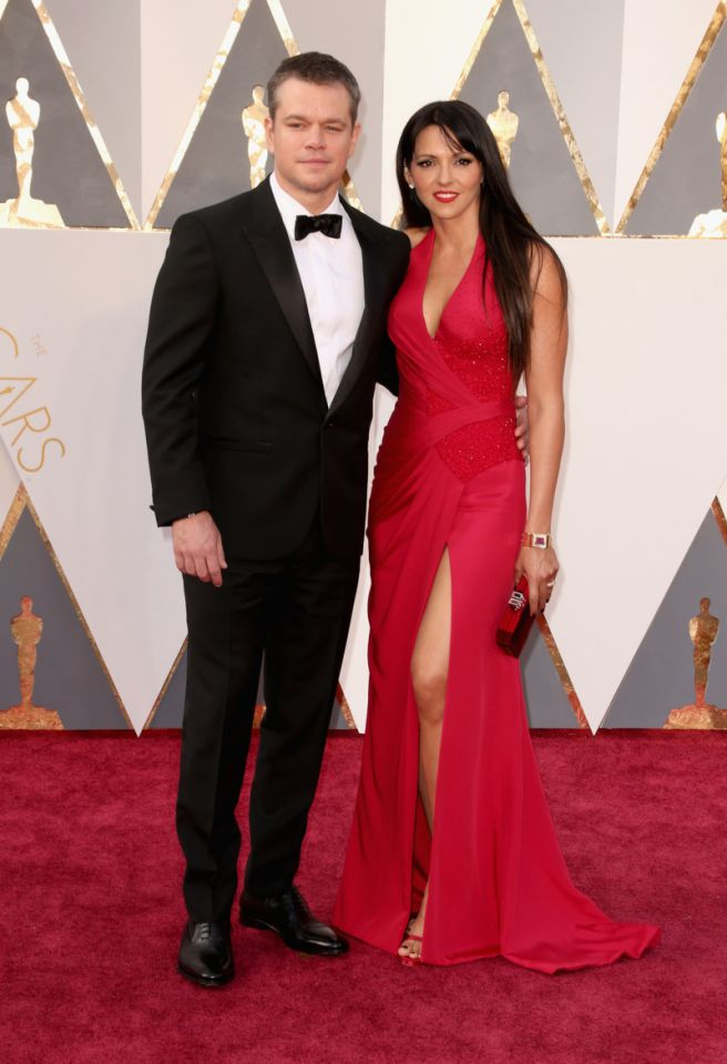 Le meilleur : Matt et Luciana Damon à la 88e cérémonie des Oscars, le 28 février 2016 à Hollywood en Californie.