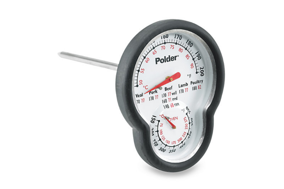 7) Polder Dual Sensor Cooking Thermometer with Silicone Comfort Grip