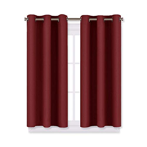 NICETOWN Burgundy Window Curtains Blackout Drapes, Thermal Insulated Solid Grommet Blackout Curtains/Draperies for Living Room (1 Pair,29 by 45 inches,Burgundy Red) (Amazon / Amazon)