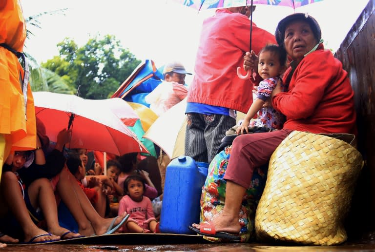 Residents have been evacuated from Albay province and other areas of the Philippines threatened by typhoon Nock-Ten