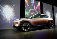 FILE PHOTO: The BMW iNEXT electric autonomous concept car is introduced during a BMW press conference at the Los Angeles Auto Show in Los Angeles