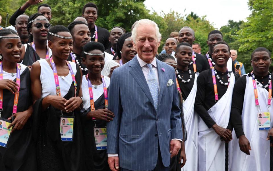 The Prince of Wales visiting Rwanda earlier this year - Phil Noble/AFP via Getty Images