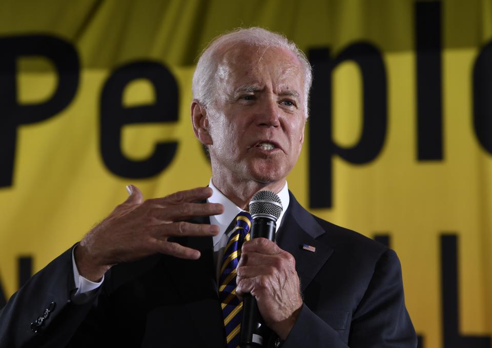 Democratic presidential candidate, former Vice President Joe Biden, speaks at the Poor People's Moral Action Congress presidential forum in Washington, Monday, June 17, 2019. (AP Photo/Susan Walsh)