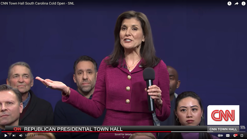 Republican presidential candidate Nikki Haley appeared this past weekend in the cold open of “Saturday Night Live” on Feb. 2, 2024. Haley’s appearance drew sharp criticism for making light of controversy over her response to a question about the cause of the Civil War.